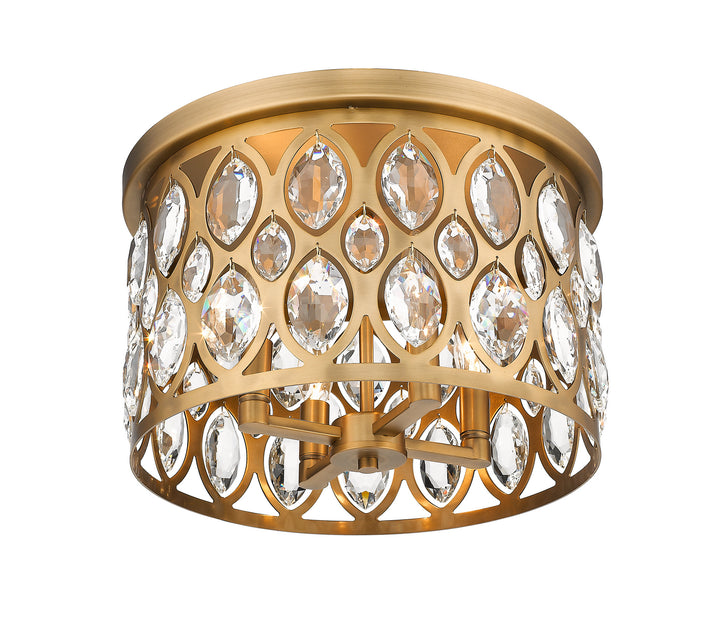 Z-Lite Canada - 6010F15HB - Four Light Flush Mount - Dealey - Heirloom Brass