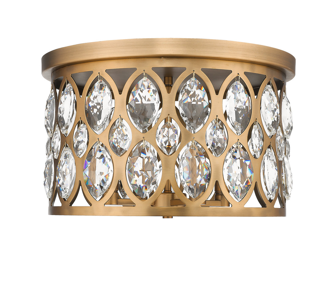 Z-Lite Canada - 6010F15HB - Four Light Flush Mount - Dealey - Heirloom Brass