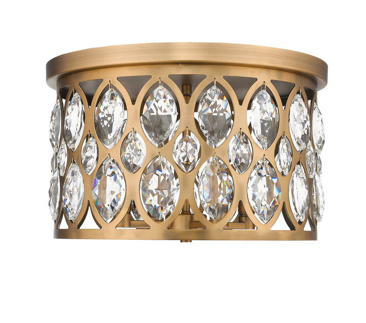 Z-Lite Canada - 6010F15HB - Four Light Flush Mount - Dealey - Heirloom Brass