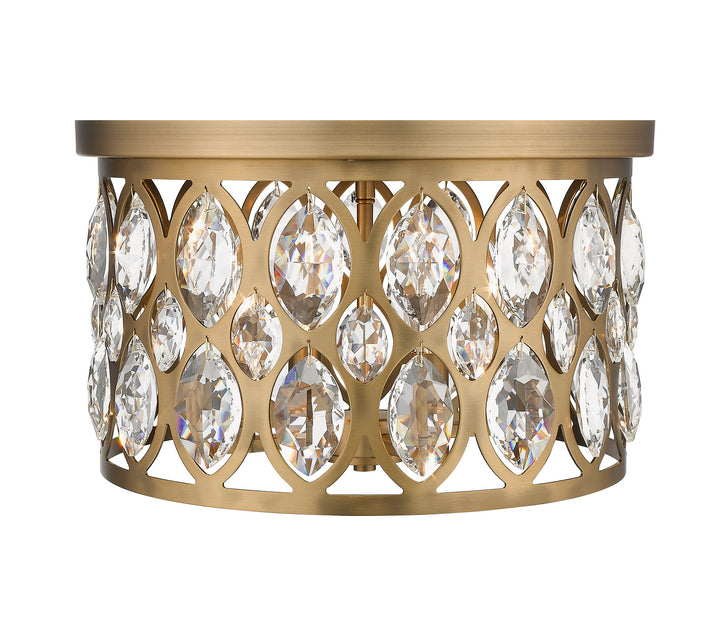 Dealey Four Light Flush Mount in Heirloom Brass - available from The Lighting Shoppe, trusted by Canadian homeowners