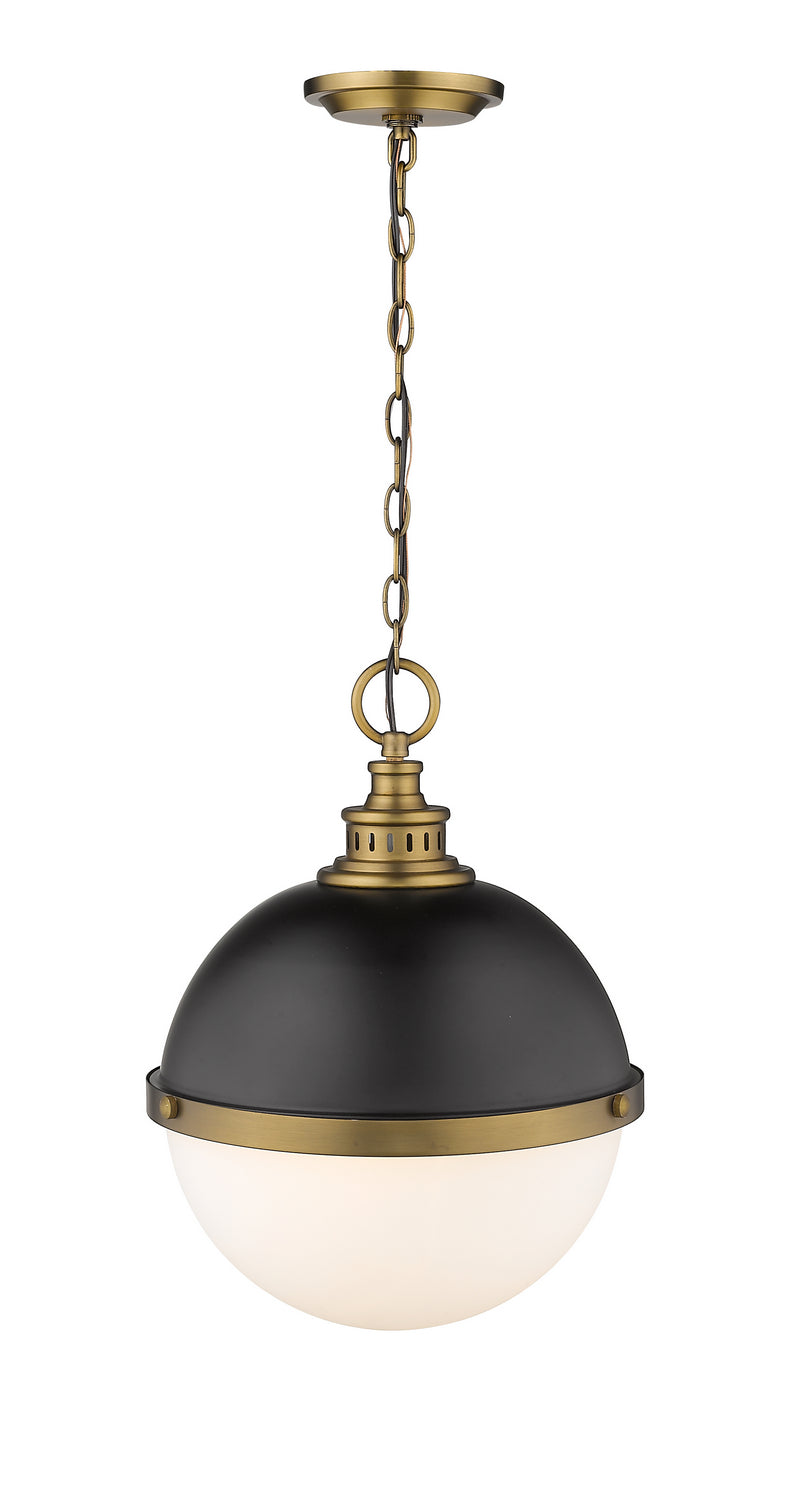 Z-Lite Canada - 619P14-MB-FB - Two Light Pendant - Peyton - Matte Black + Factory Bronze