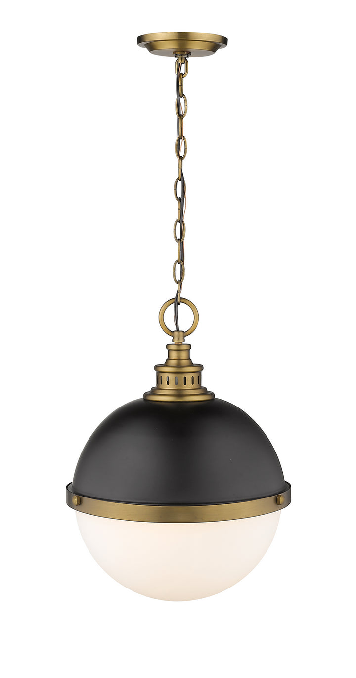 Z-Lite Canada - 619P14-MB-FB - Two Light Pendant - Peyton - Matte Black + Factory Bronze