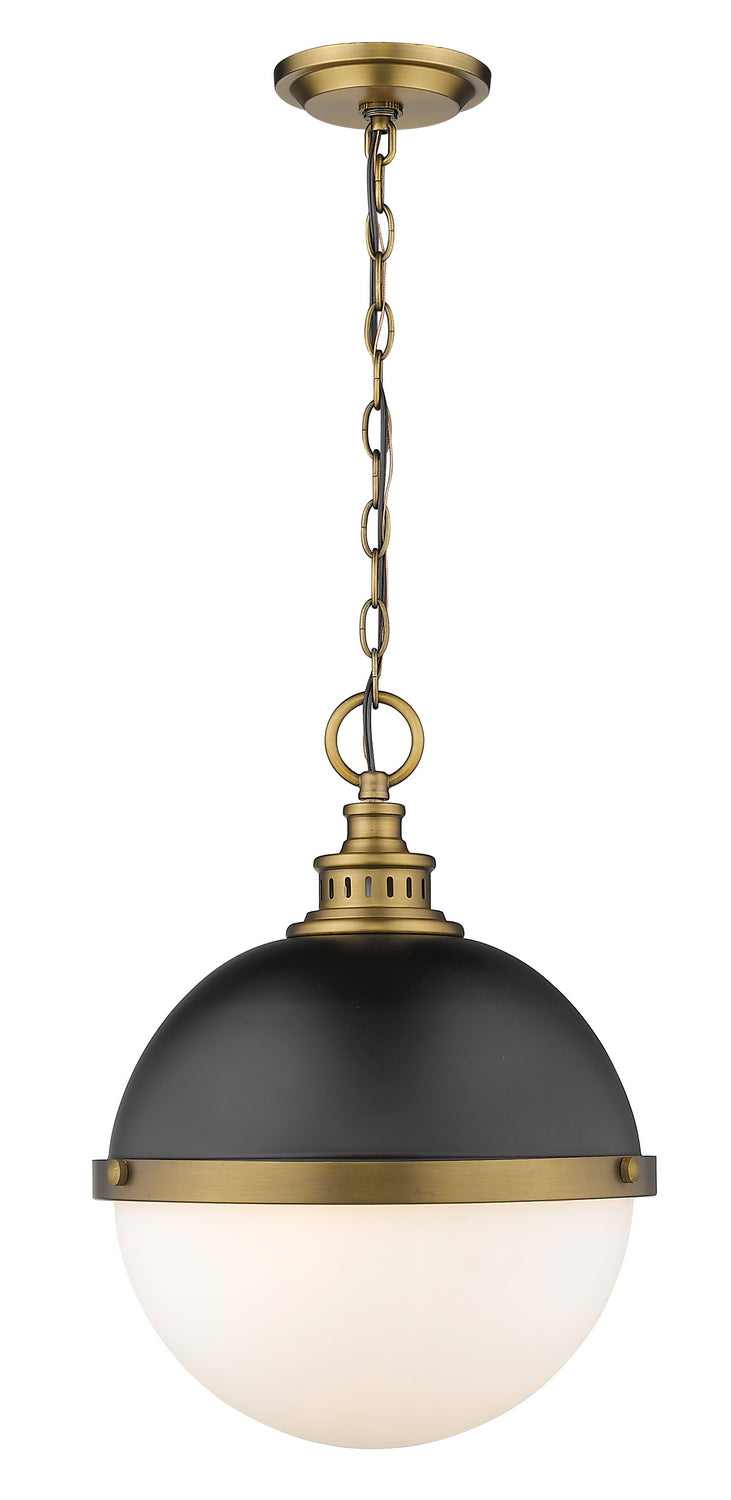 Z-Lite Canada - 619P14-MB-FB - Two Light Pendant - Peyton - Matte Black + Factory Bronze