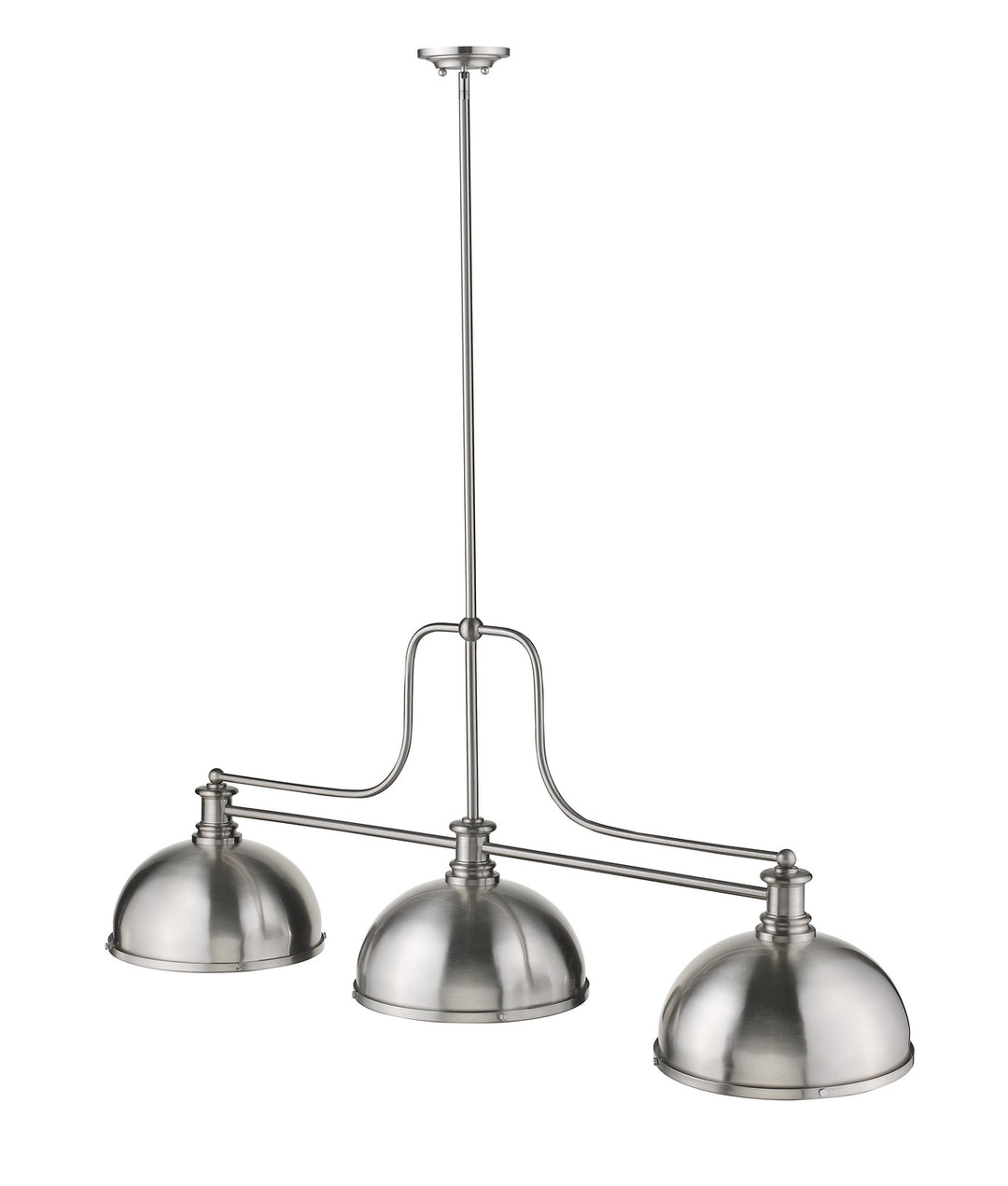 Z-Lite Canada - 725-3BN-D12BN - Three Light Billiard - Melange - Brushed Nickel