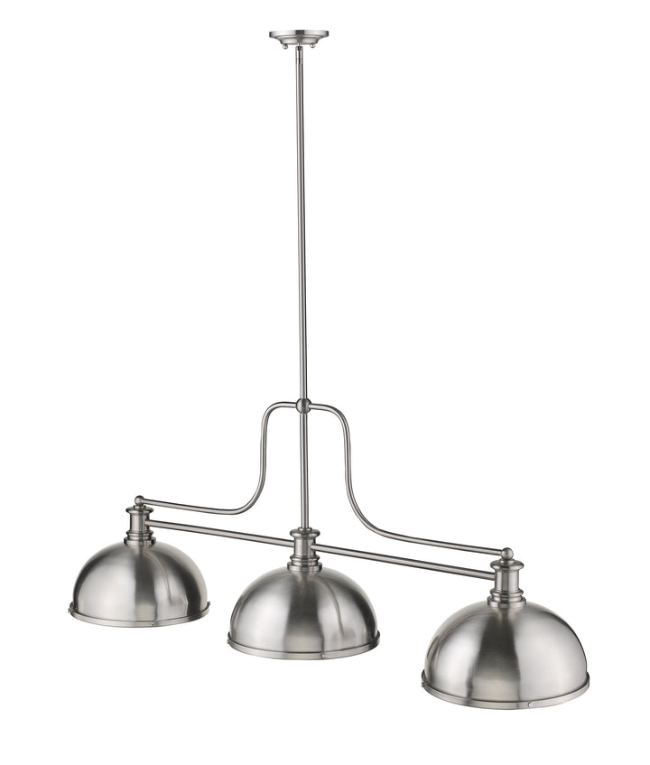 Z-Lite Canada - 725-3BN-D12BN - Three Light Billiard - Melange - Brushed Nickel