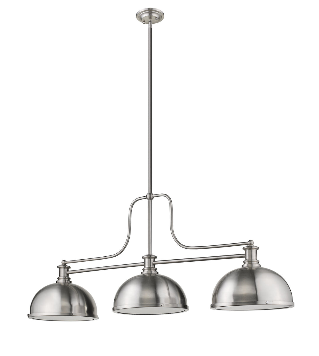 Z-Lite Canada - 725-3BN-D12BN - Three Light Billiard - Melange - Brushed Nickel