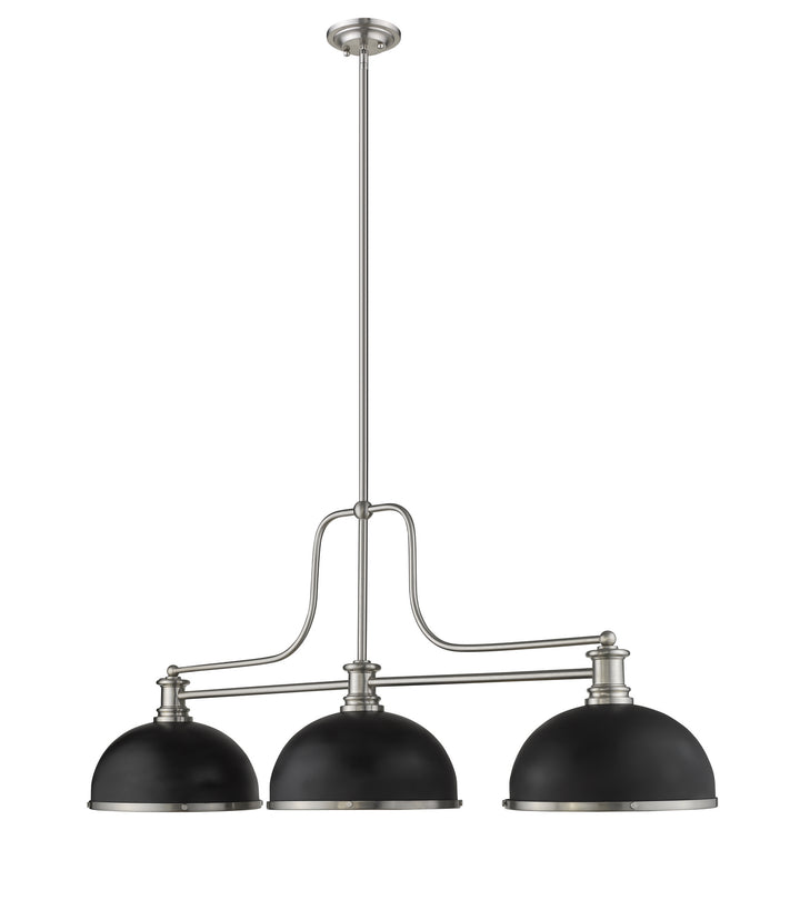 Z-Lite Canada - 725-3BN-D12MB+BN - Three Light Billiard - Melange - Brushed Nickel