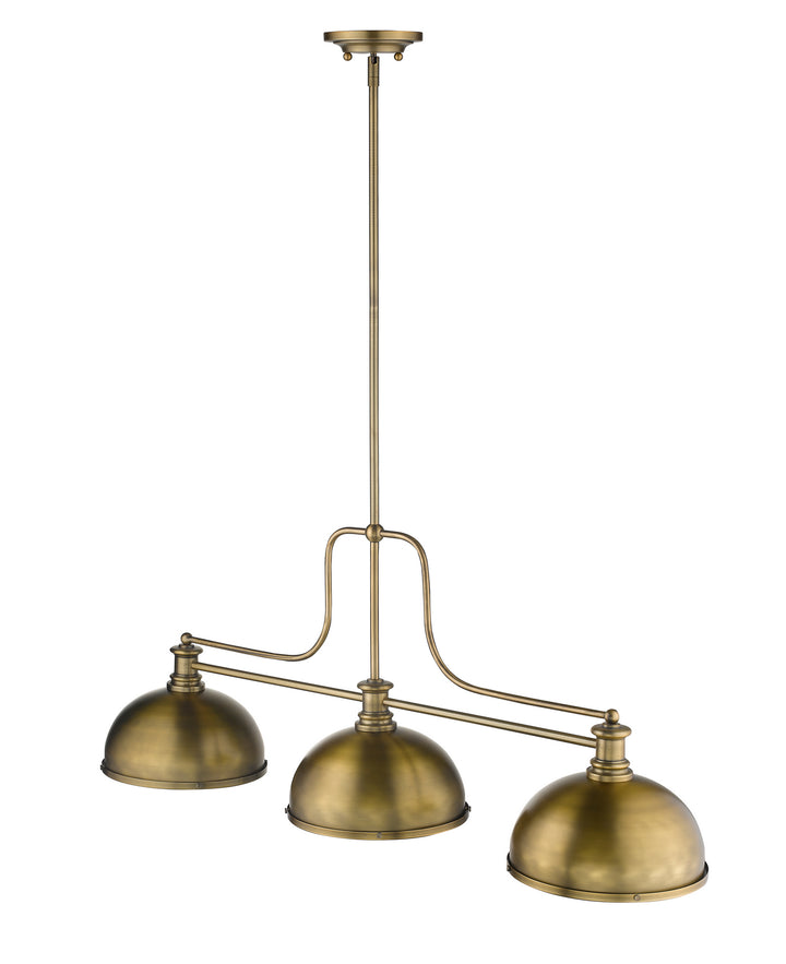 Z-Lite Canada - 725-3HBR-D12HBR - Three Light Billiard - Melange - Heritage Brass