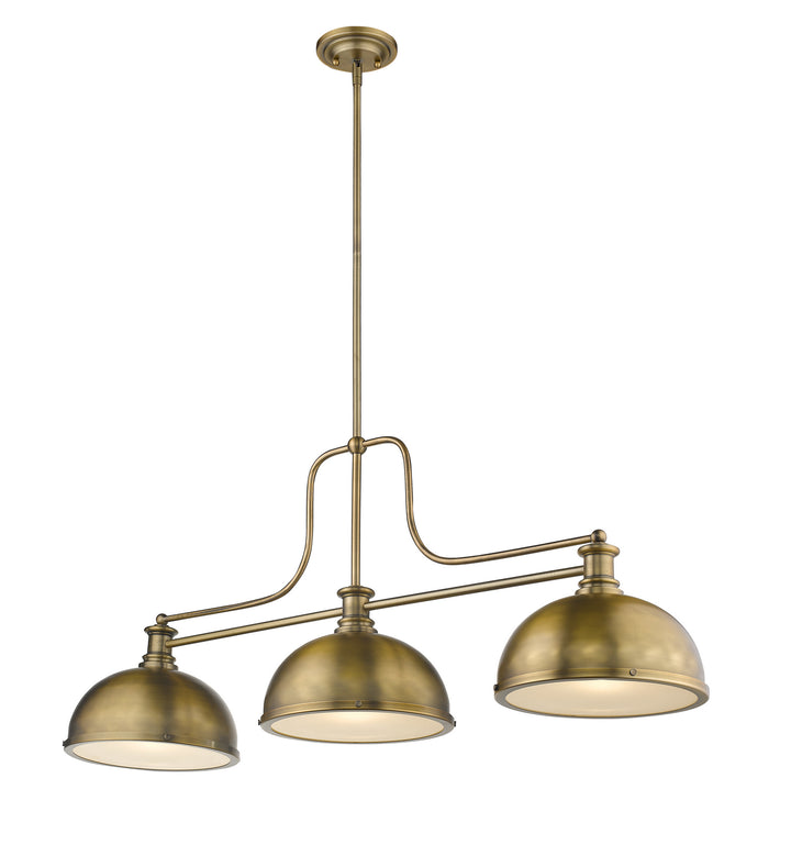 Z-Lite Canada - 725-3HBR-D12HBR - Three Light Billiard - Melange - Heritage Brass