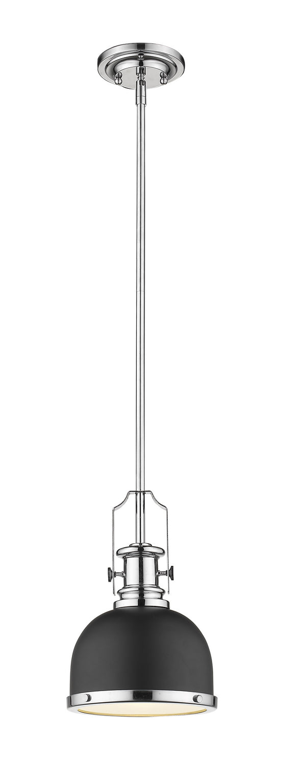 Melange One Light Pendant in Matte Black + Chrome - available from The Lighting Shoppe, trusted by Canadian homeowners