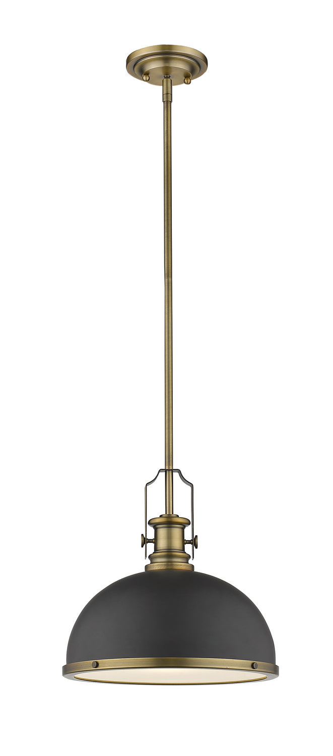 Z-Lite Canada - 725P12-BRZ+HBR - One Light Pendant - Melange - Bronze + Heritage Brass