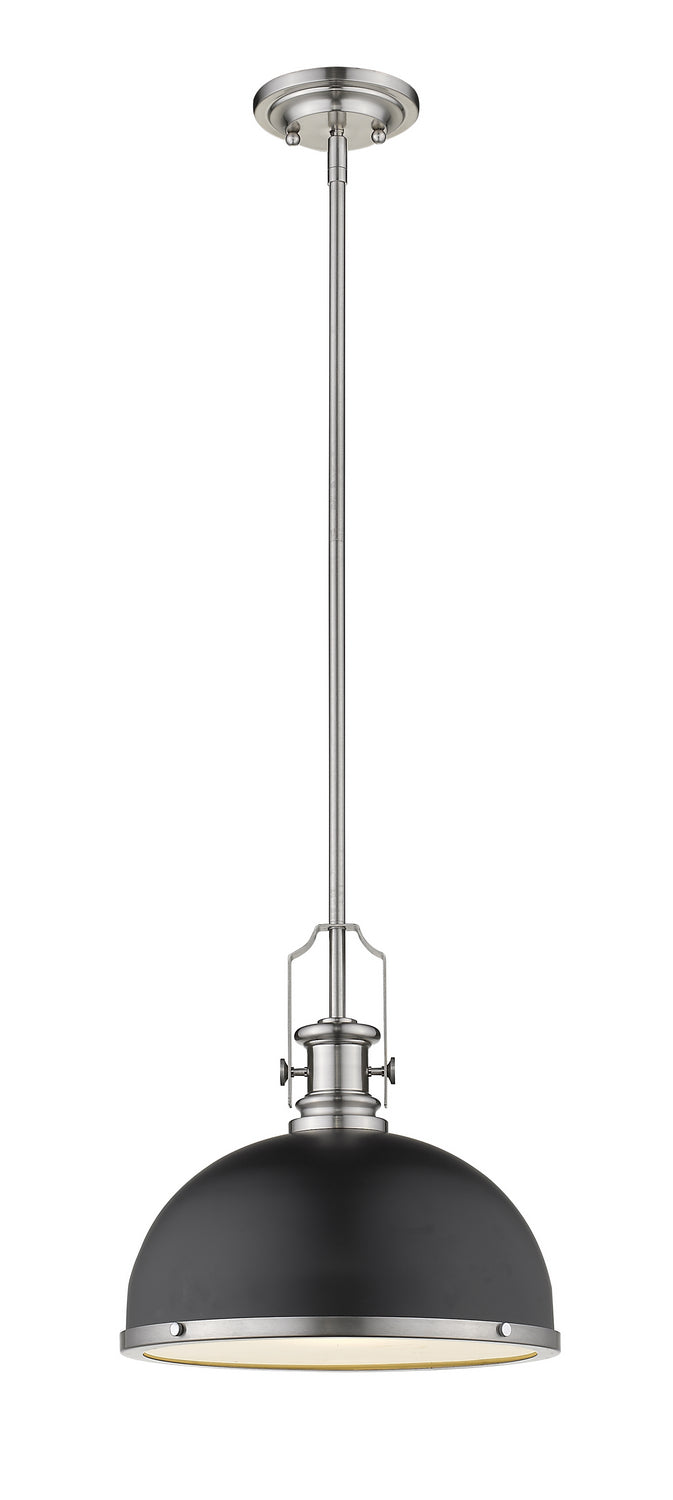 Z-Lite Canada - 725P12-MB+BN - One Light Pendant - Melange - Matte Black + Brushed Nickel