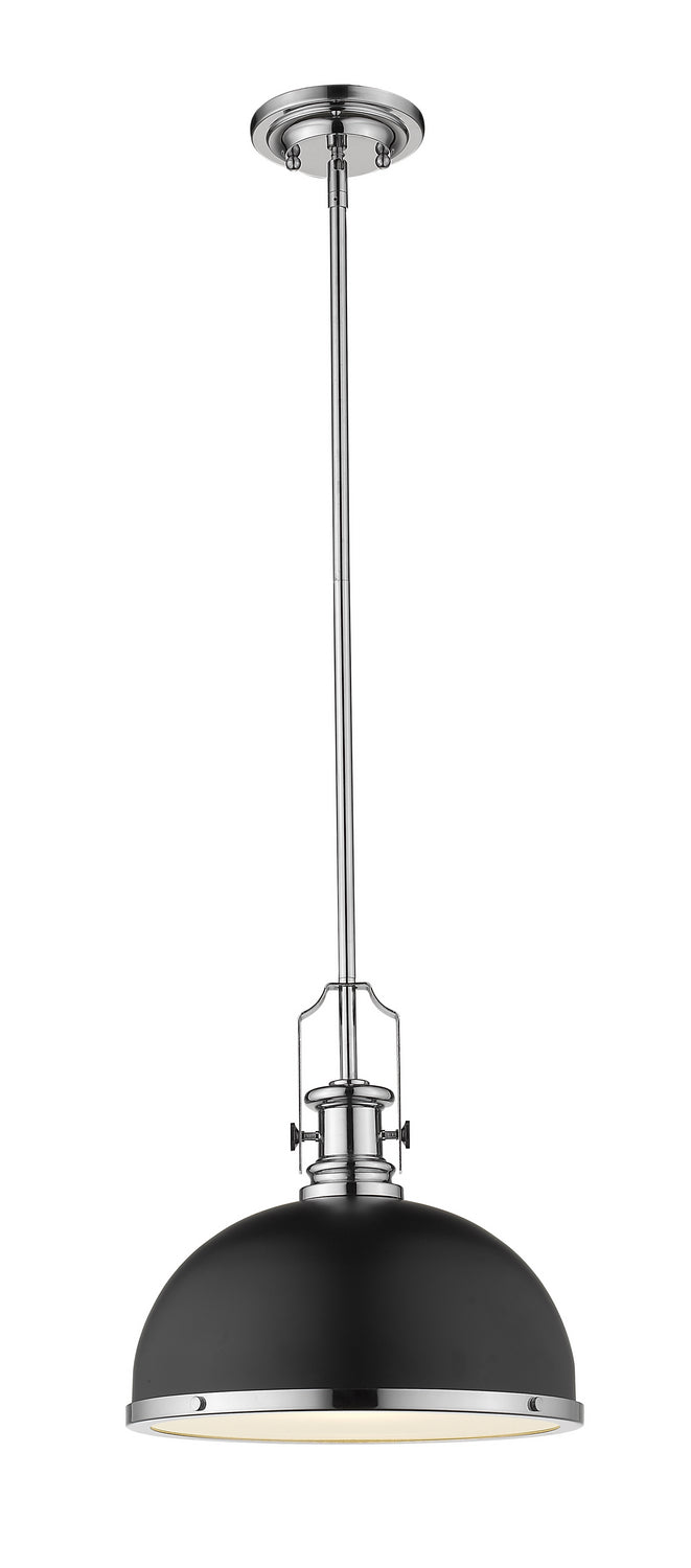Melange One Light Pendant in Matte Black + Chrome - available from The Lighting Shoppe, trusted by Canadian homeowners