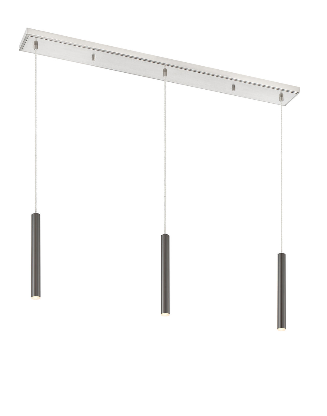 Forest LED Linear Chandelier in Brushed Nickel - available from The Lighting Shoppe, trusted by Canadian homeowners