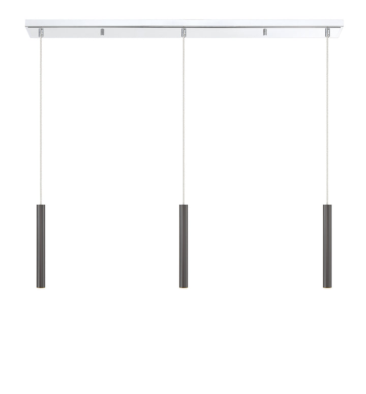 Z-Lite Canada - 917MP12-PBL-LED-3LCH - LED Linear Chandelier - Forest - Chrome