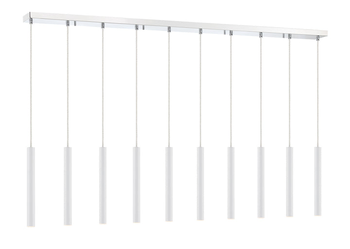 Z-Lite Canada - 917MP12-WH-LED-10LCH - LED Linear Chandelier - Forest - Chrome