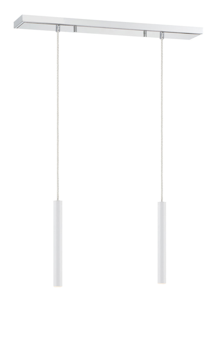 Z-Lite Canada - 917MP12-WH-LED-2LCH - LED Linear Chandelier - Forest - Chrome
