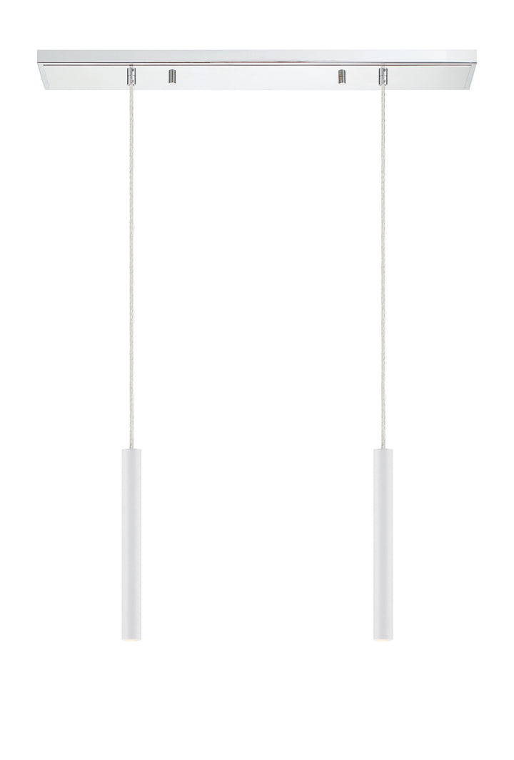 Z-Lite Canada - 917MP12-WH-LED-2LCH - LED Linear Chandelier - Forest - Chrome