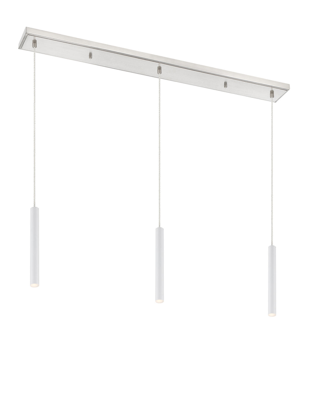 Forest LED Linear Chandelier in Brushed Nickel - available from The Lighting Shoppe, trusted by Canadian homeowners