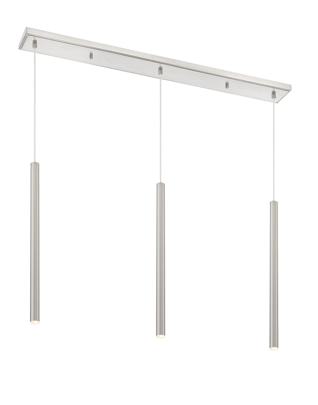 Forest LED Linear Chandelier in Brushed Nickel - available from The Lighting Shoppe, trusted by Canadian homeowners