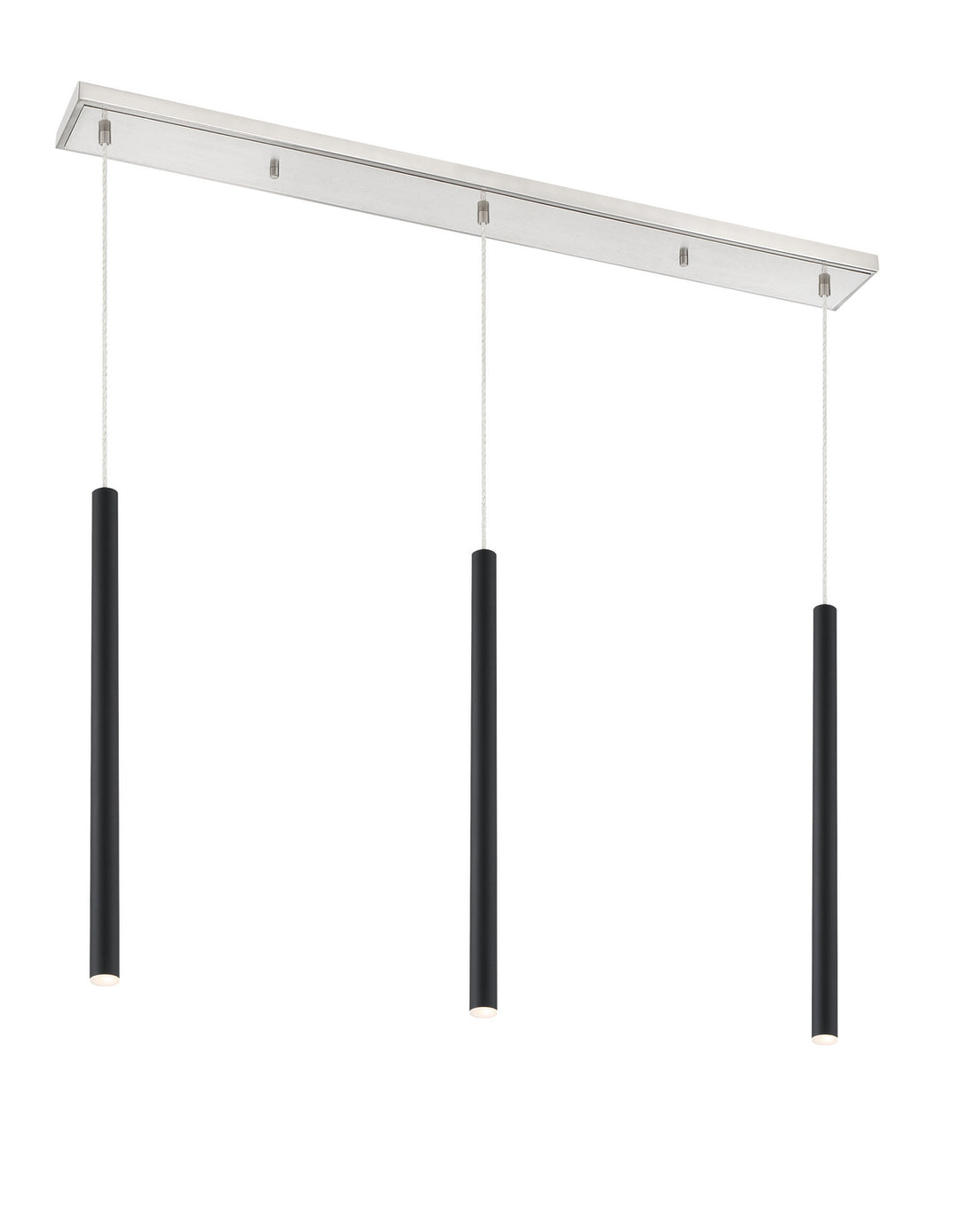 Forest LED Linear Chandelier in Brushed Nickel - available from The Lighting Shoppe, trusted by Canadian homeowners