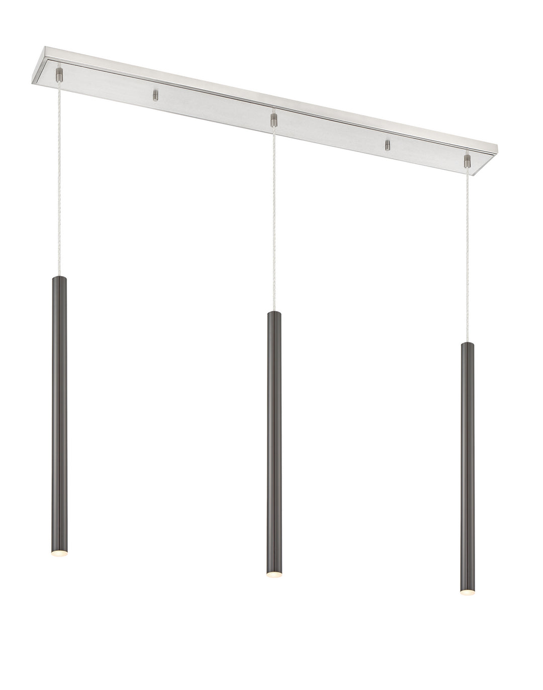 Forest LED Linear Chandelier in Brushed Nickel - available from The Lighting Shoppe, trusted by Canadian homeowners