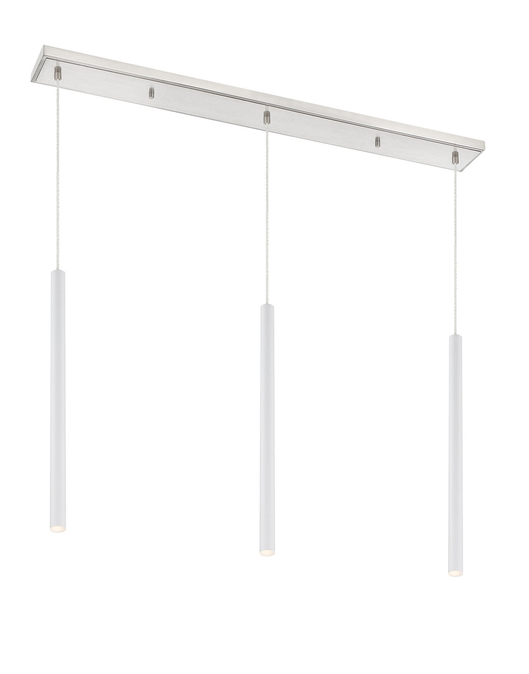 Forest LED Linear Chandelier in Brushed Nickel - available from The Lighting Shoppe, trusted by Canadian homeowners
