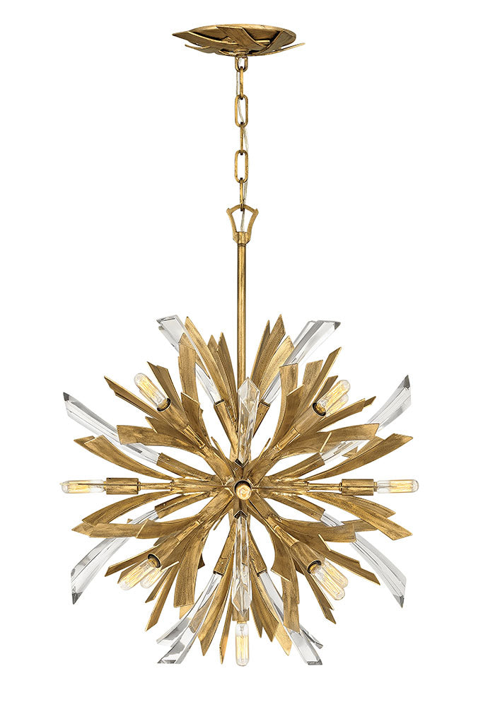 Vida LED Chandelier in Burnished Gold - available from The Lighting Shoppe, trusted by Canadian homeowners