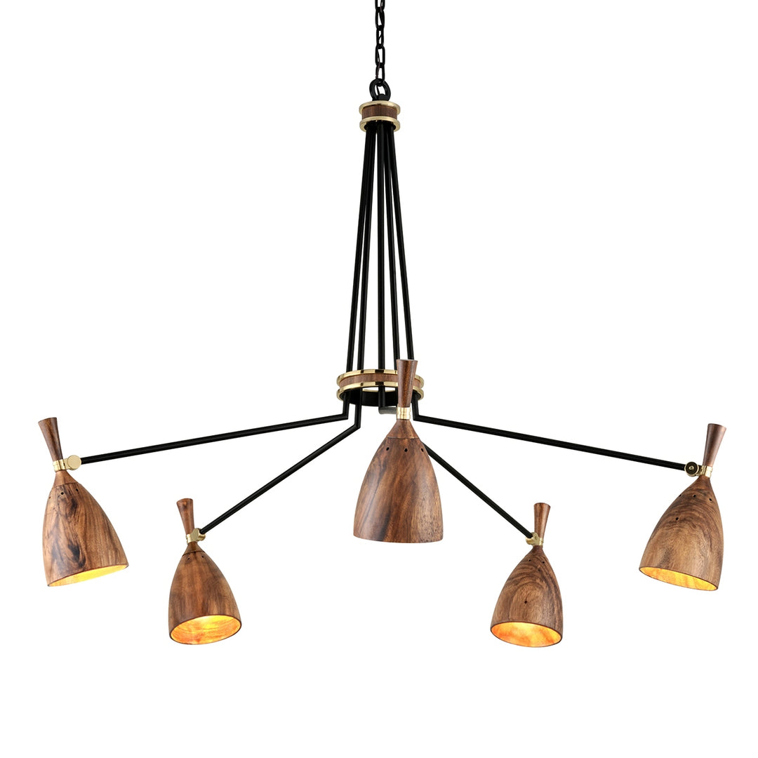 Corbett Lighting Canada - 280-05-SBK - Five Light Chandelier - Utopia - Soft Black
