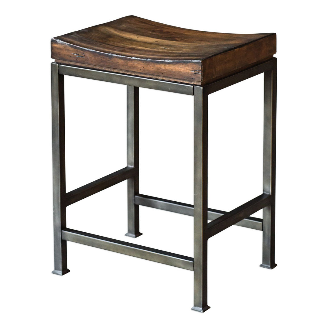 Beck Counter Stool in Dark Walnut - available from The Lighting Shoppe, trusted by Canadian homeowners