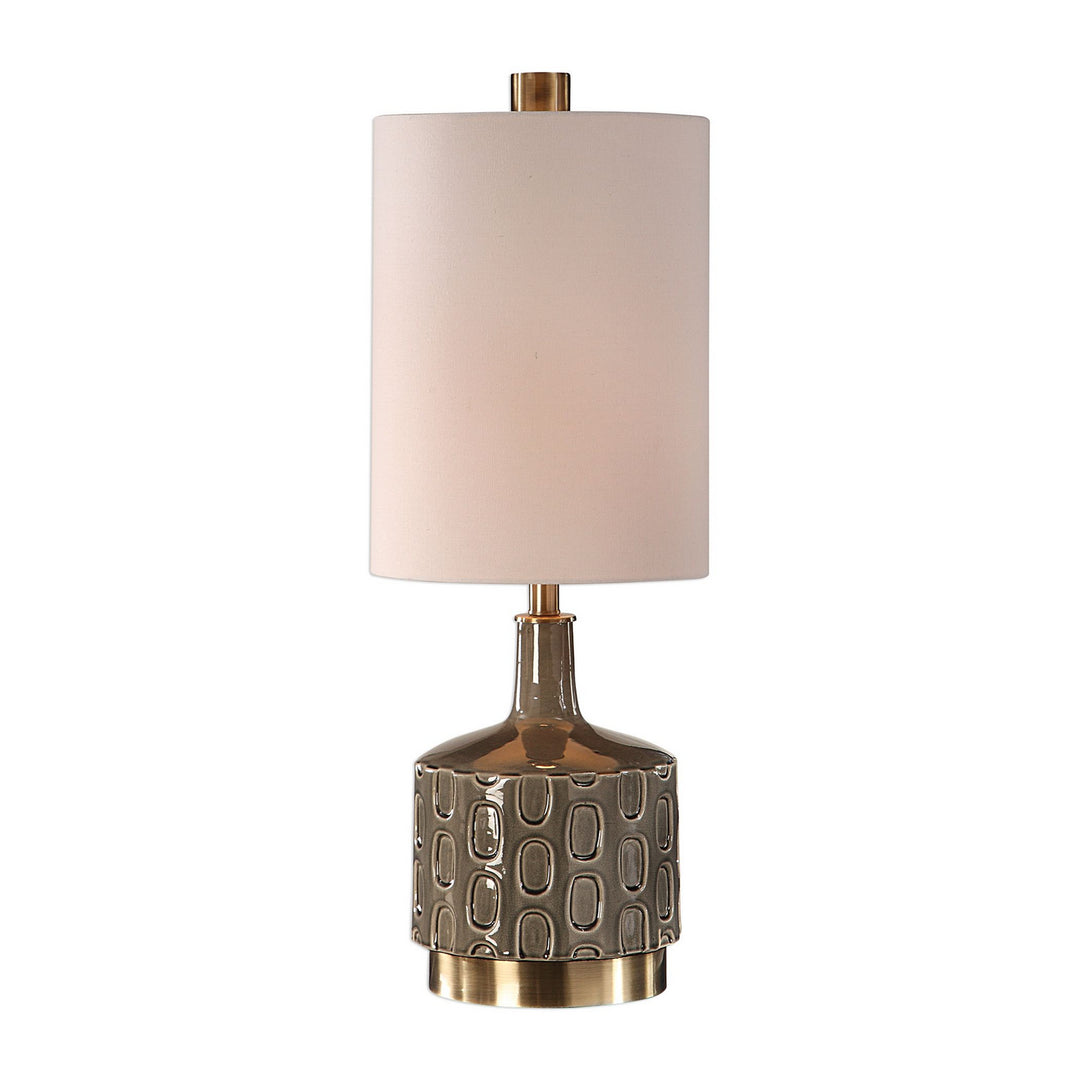 Darrin One Light Table Lamp in Antique Brass - available from The Lighting Shoppe, trusted by Canadian homeowners