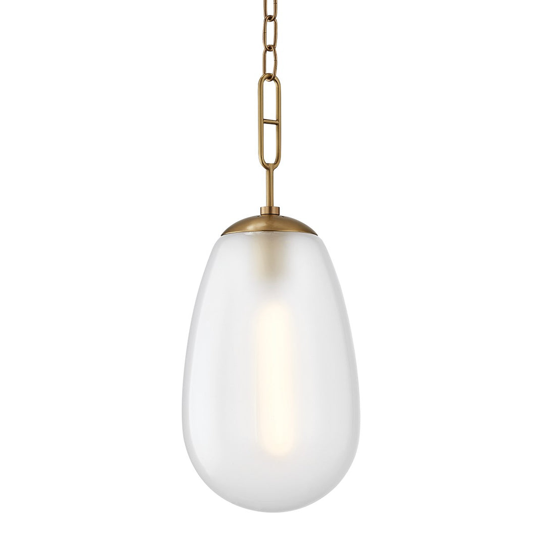 Bruckner One Light Pendant in Aged Brass - available from The Lighting Shoppe, trusted by Canadian homeowners
