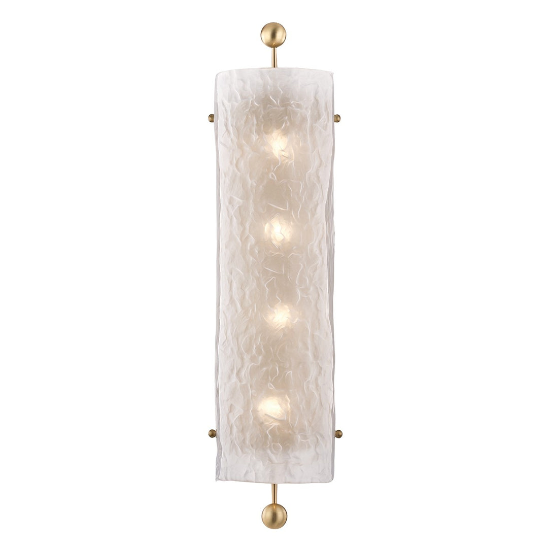 Hudson Valley Canada - 2427-AGB - Four Light Wall Sconce - Broome - Aged Brass