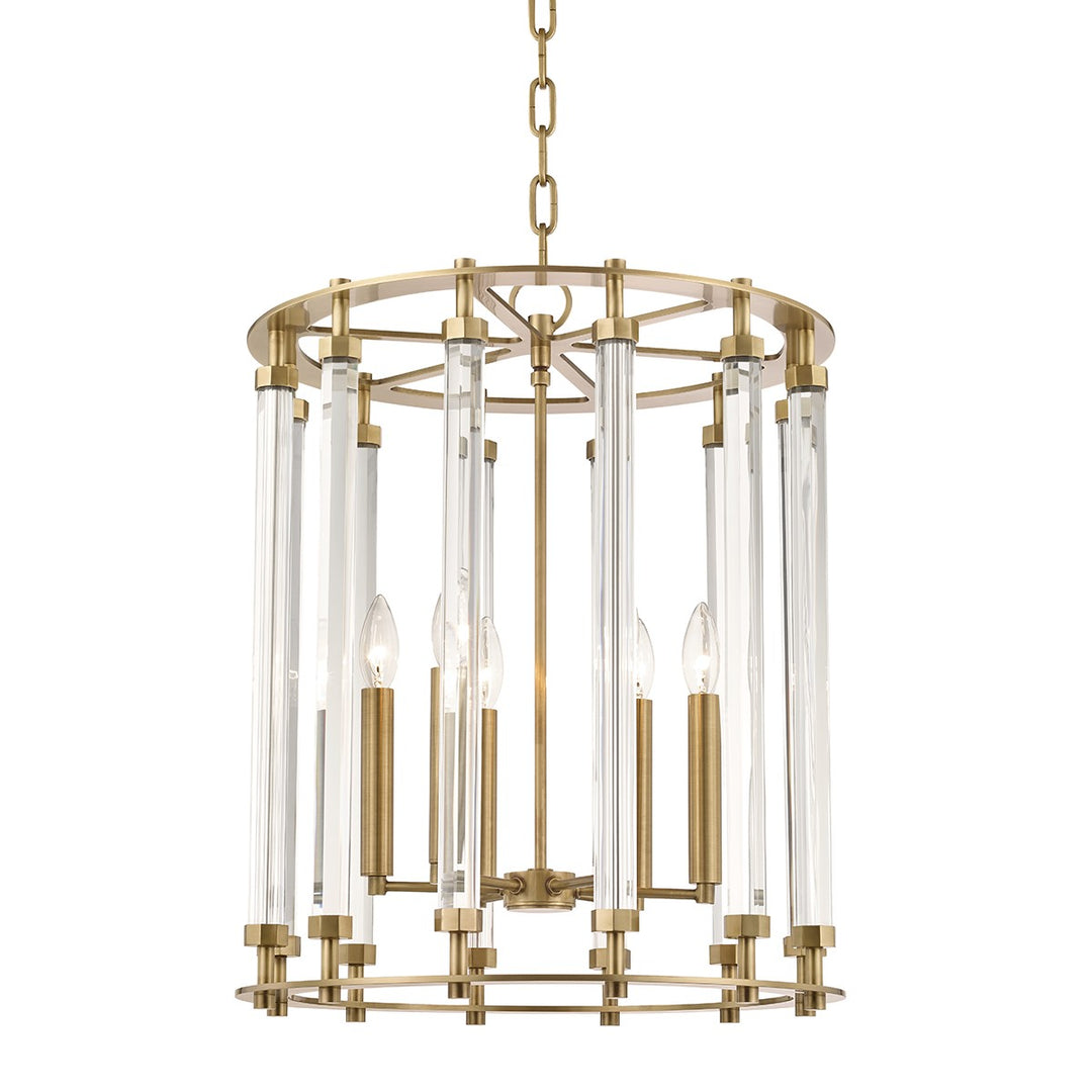 Hudson Valley Canada - 2818-AGB - Six Light Lantern - Haddon - Aged Brass
