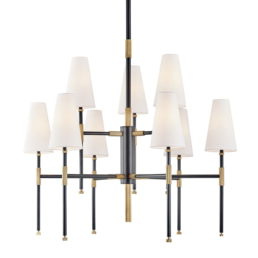 Bowery Nine Light Chandelier in Aged Old Bronze - available from The Lighting Shoppe, trusted by Canadian homeowners