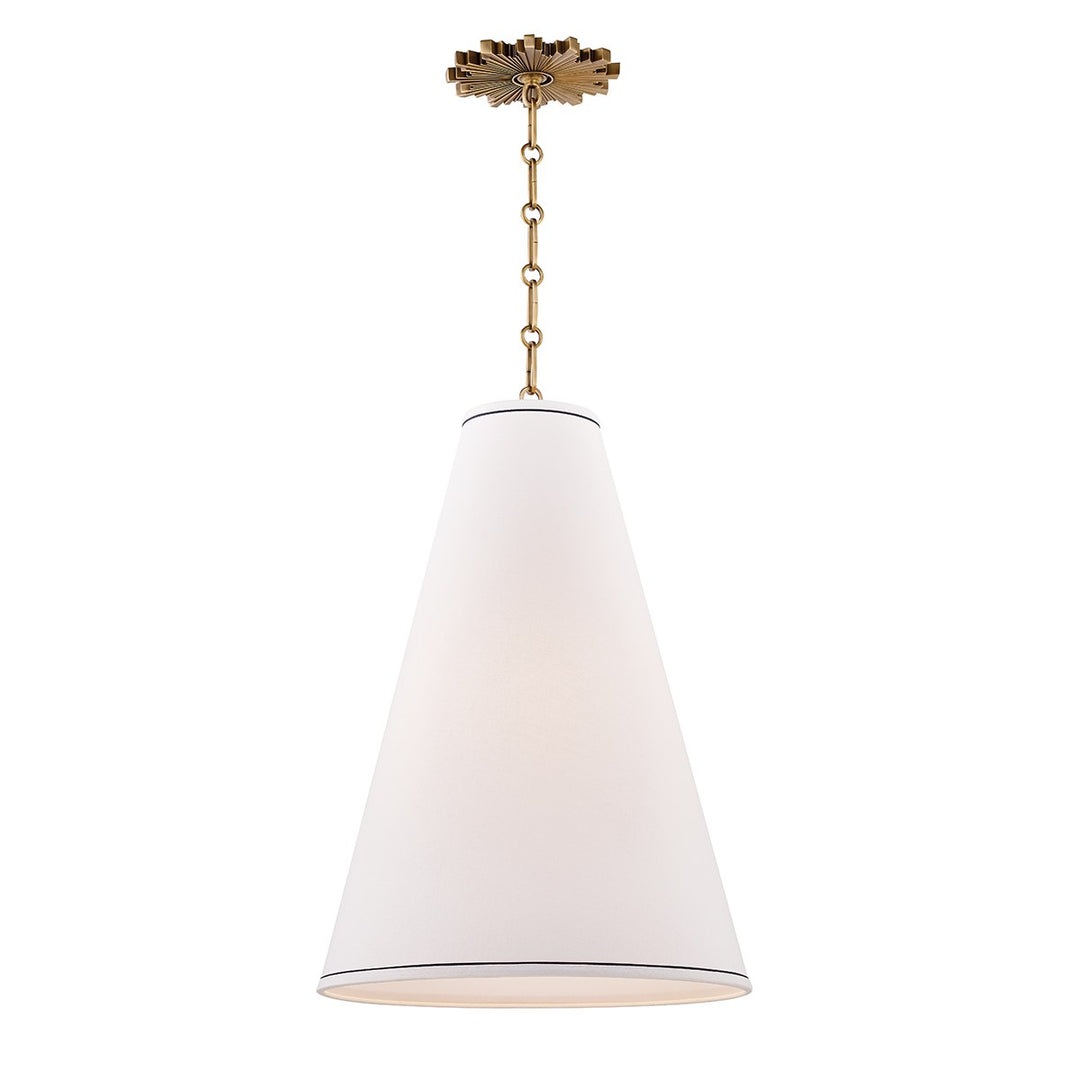 Worth One Light Pendant in Aged Brass - available from The Lighting Shoppe, trusted by Canadian homeowners