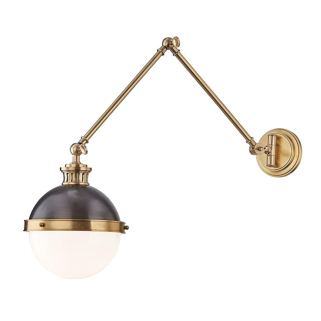 Hudson Valley Canada - 4011-ADB - One Light Swing Arm Wall Sconce - Latham - Aged Brass/Distressed Bronze