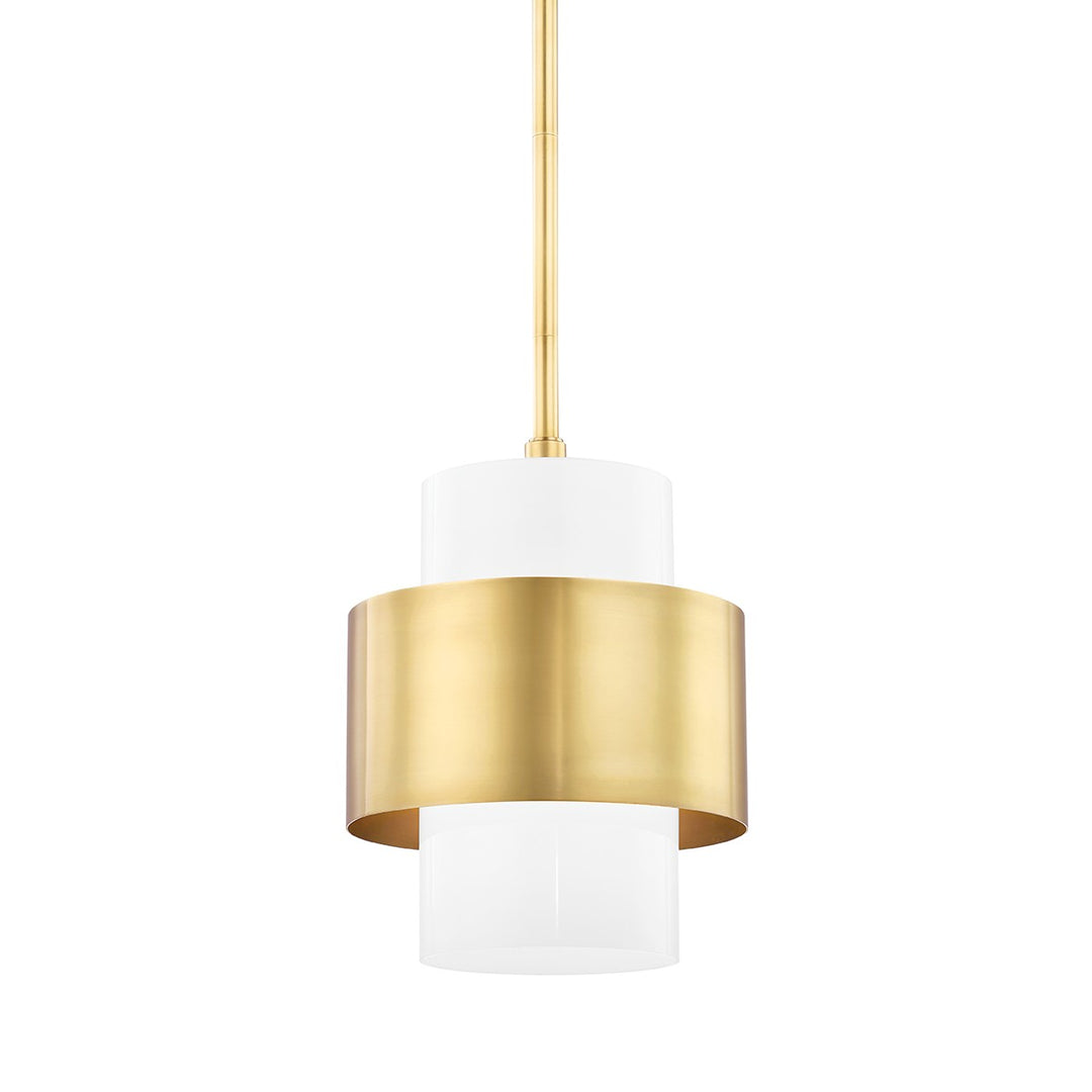 Corinth One Light Pendant in Aged Brass - available from The Lighting Shoppe, trusted by Canadian homeowners