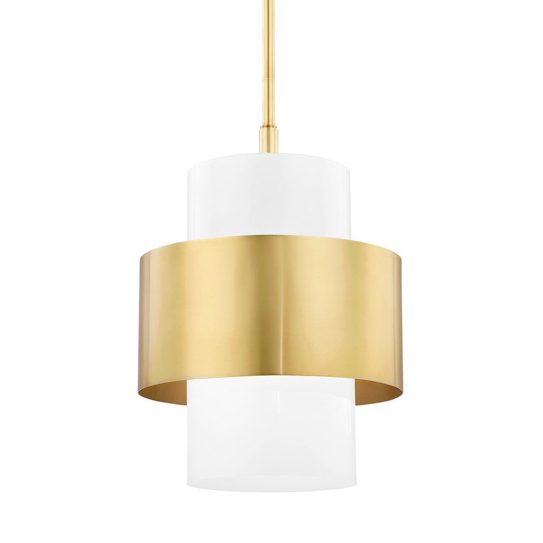 Corinth One Light Pendant in Aged Brass - available from The Lighting Shoppe, trusted by Canadian homeowners