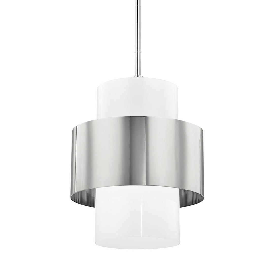 Corinth One Light Pendant in Polished Nickel - available from The Lighting Shoppe, trusted by Canadian homeowners