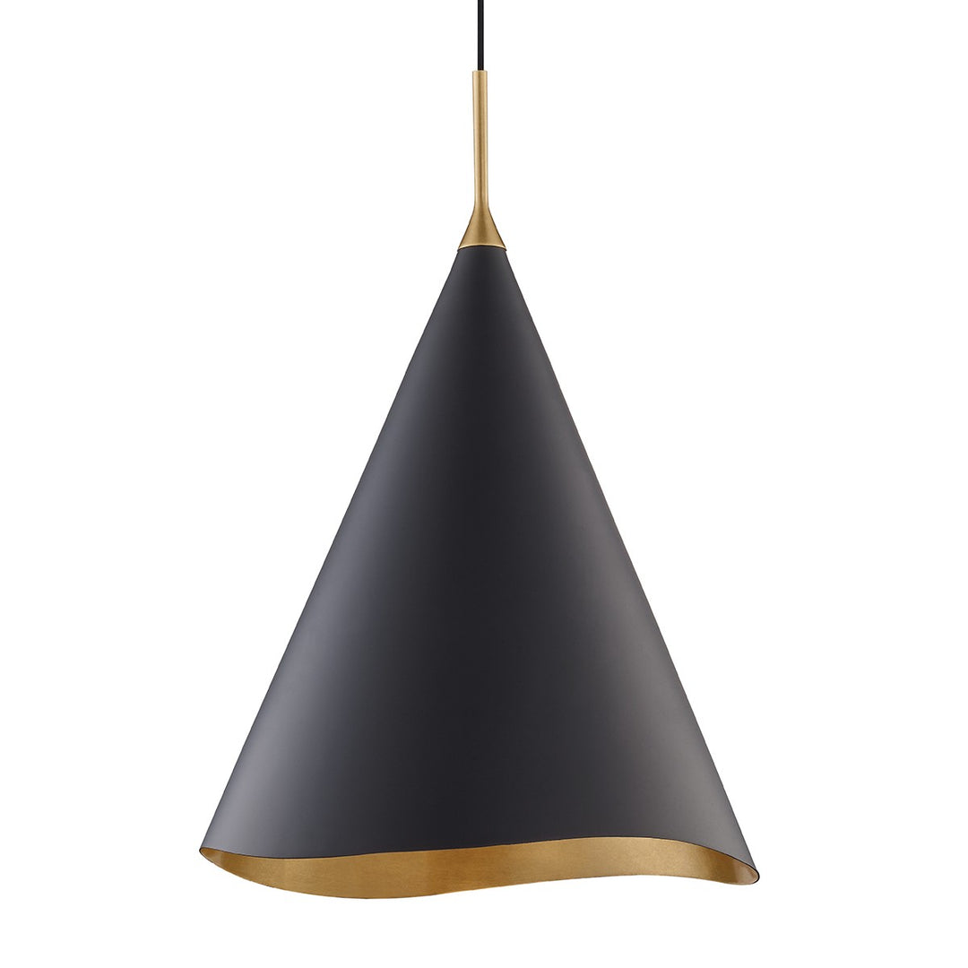 Martini One Light Pendant in Gold Leaf/Black Combo - available from The Lighting Shoppe, trusted by Canadian homeowners