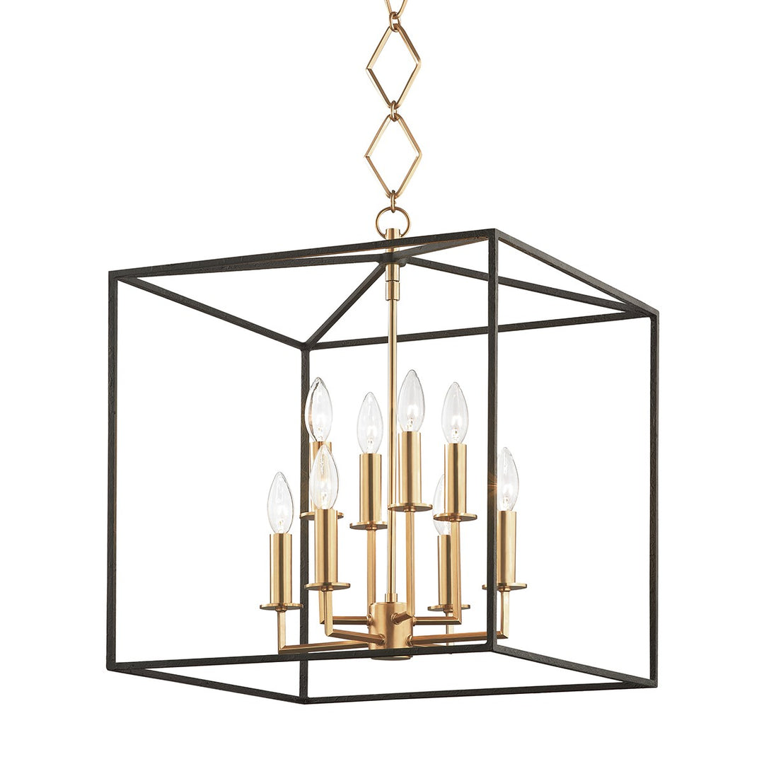 Hudson Valley Canada - BKO151-AGB/BK - Eight Light Lantern - Richie - Aged Brass