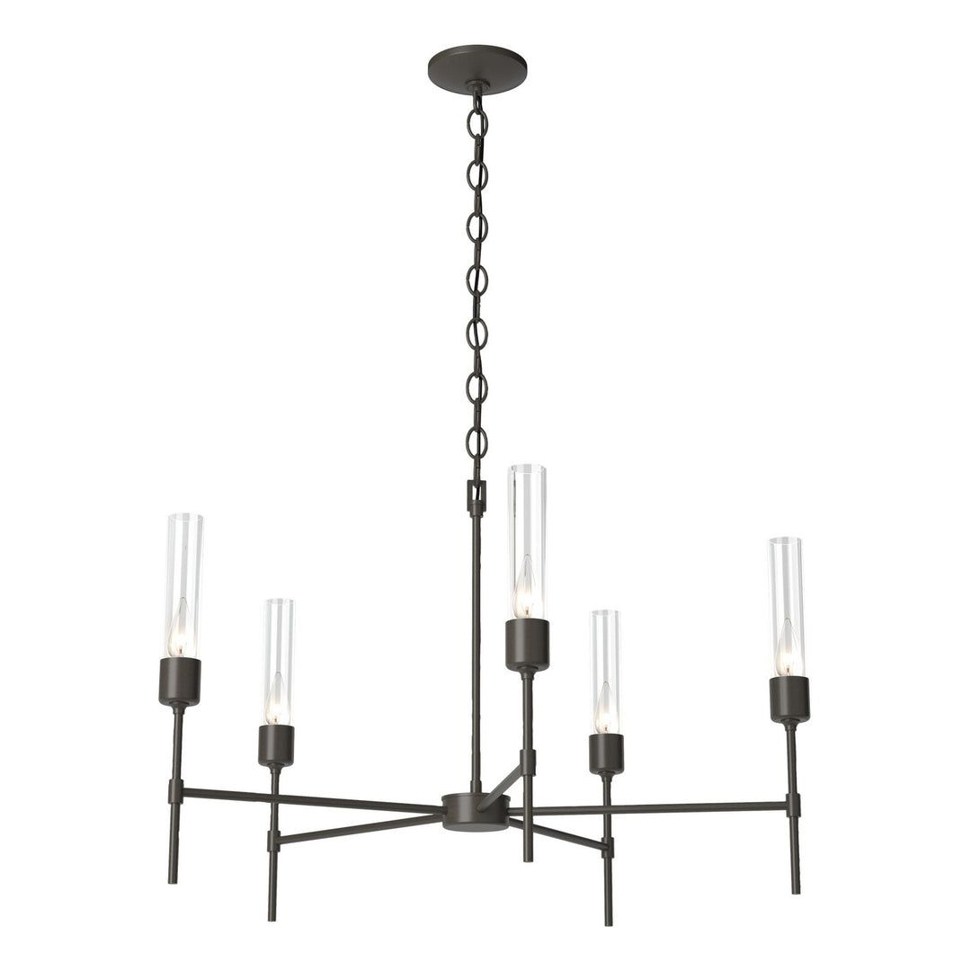 Hubbardton Forge Canada - 105045-SKT-07-ZM0611 - Five Light Chandelier - Vela - Dark Smoke