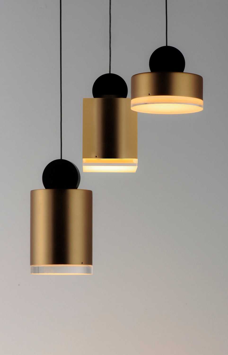ET2 - E20863-75BKGLD - LED Pendant - Nob - Black / Gold