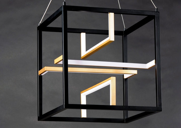 ET2 - E21226-BKGLD - LED Pendant - Chamber - Black / Gold