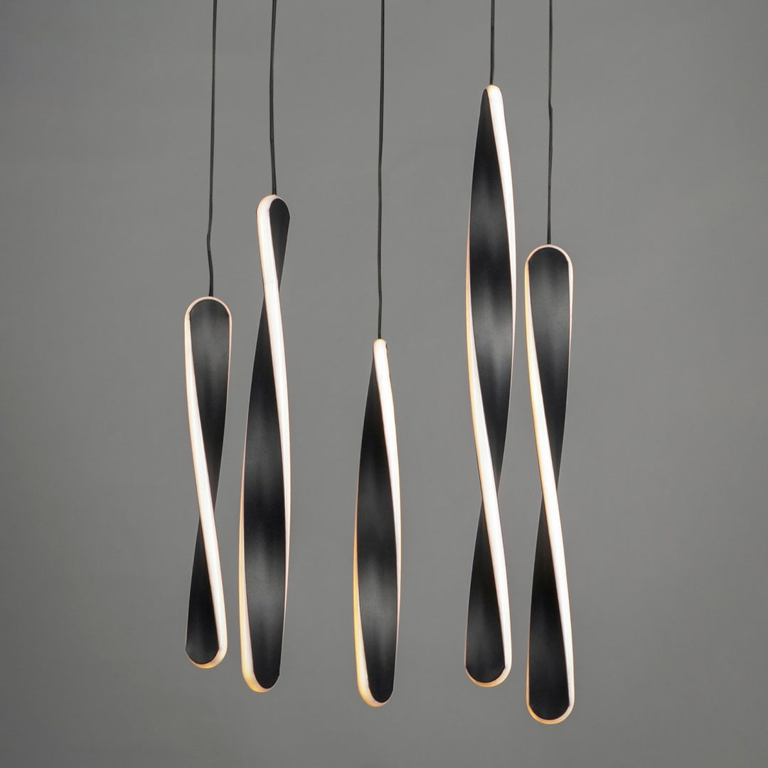 ET2 - E24154-BK - LED Pendant - Pirouette - Black