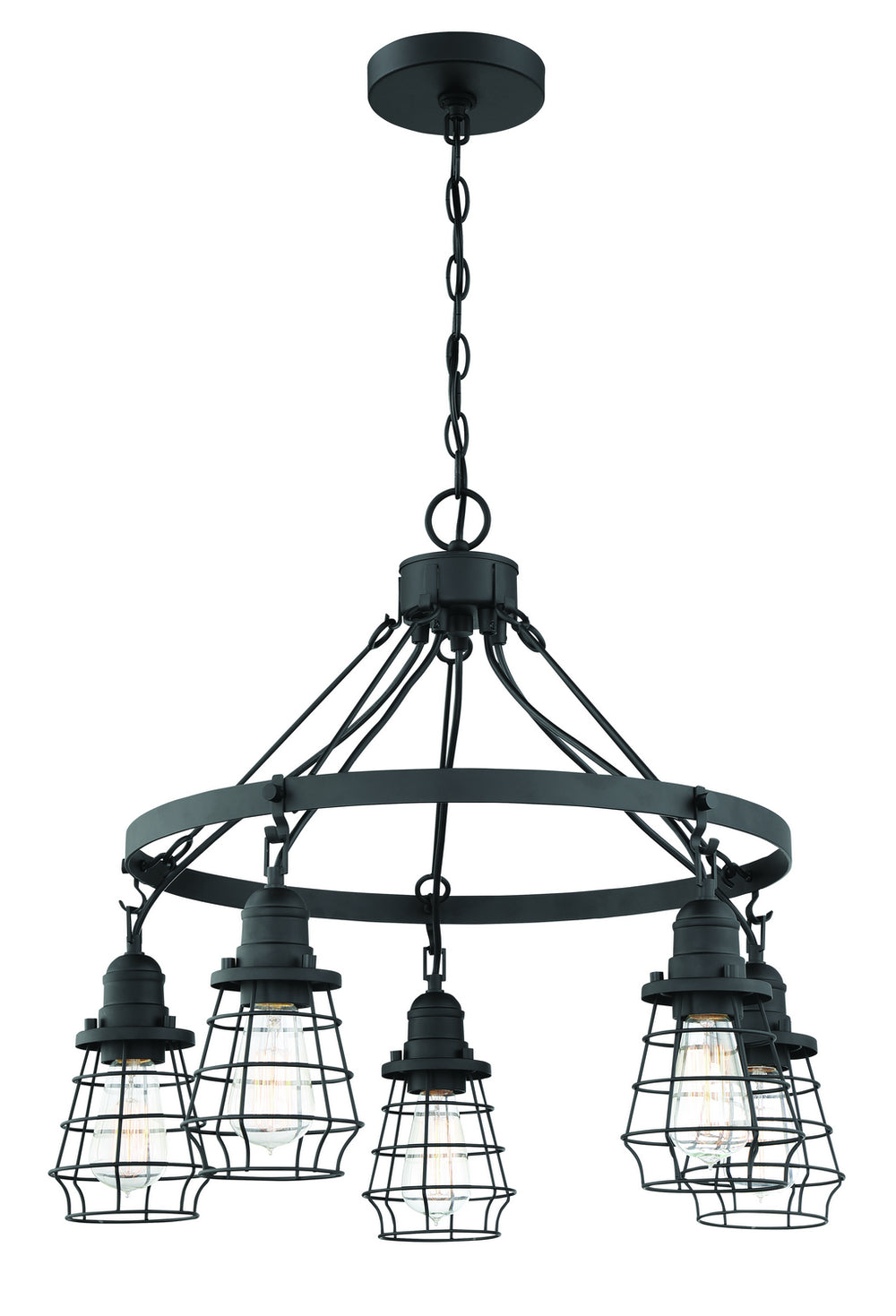 Craftmade Canada - 50625-FB - Five Light Chandelier - Thatcher - Flat Black