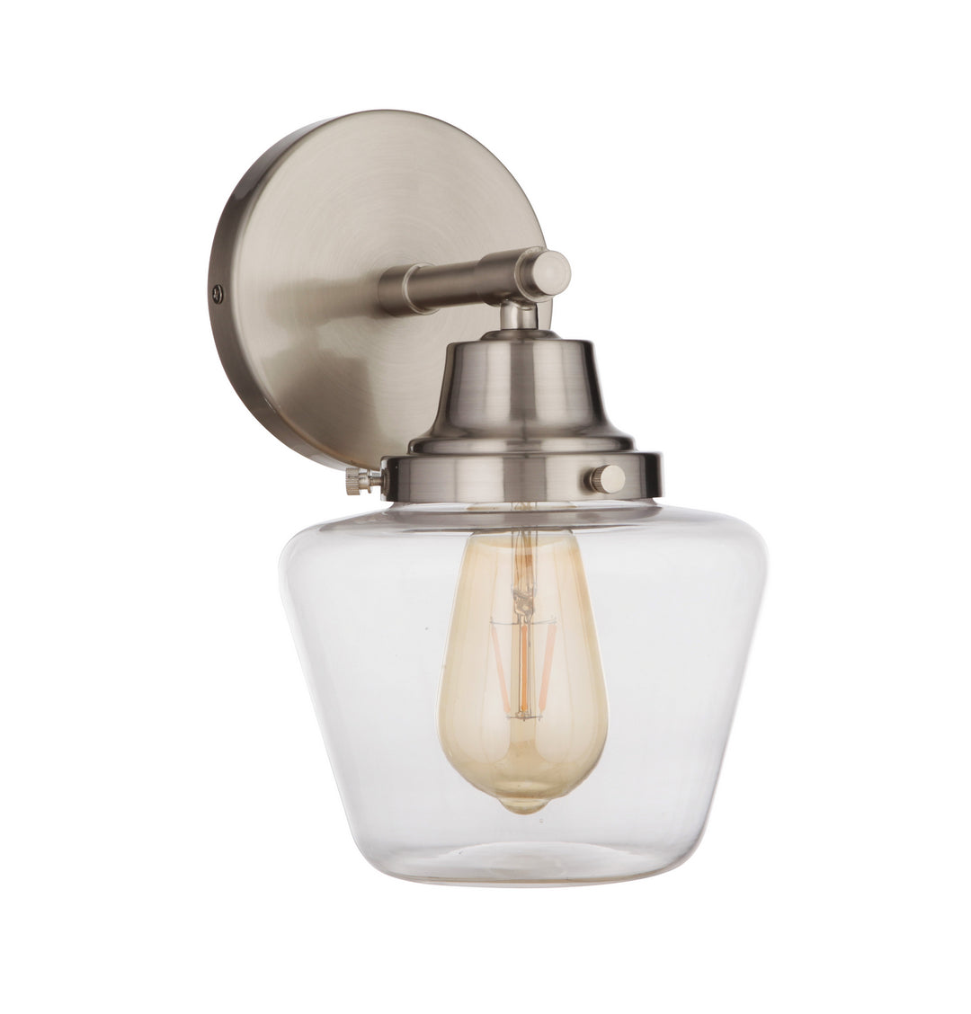 Essex One Light Wall Sconce in Brushed Polished Nickel - available from The Lighting Shoppe, trusted by Canadian homeowners