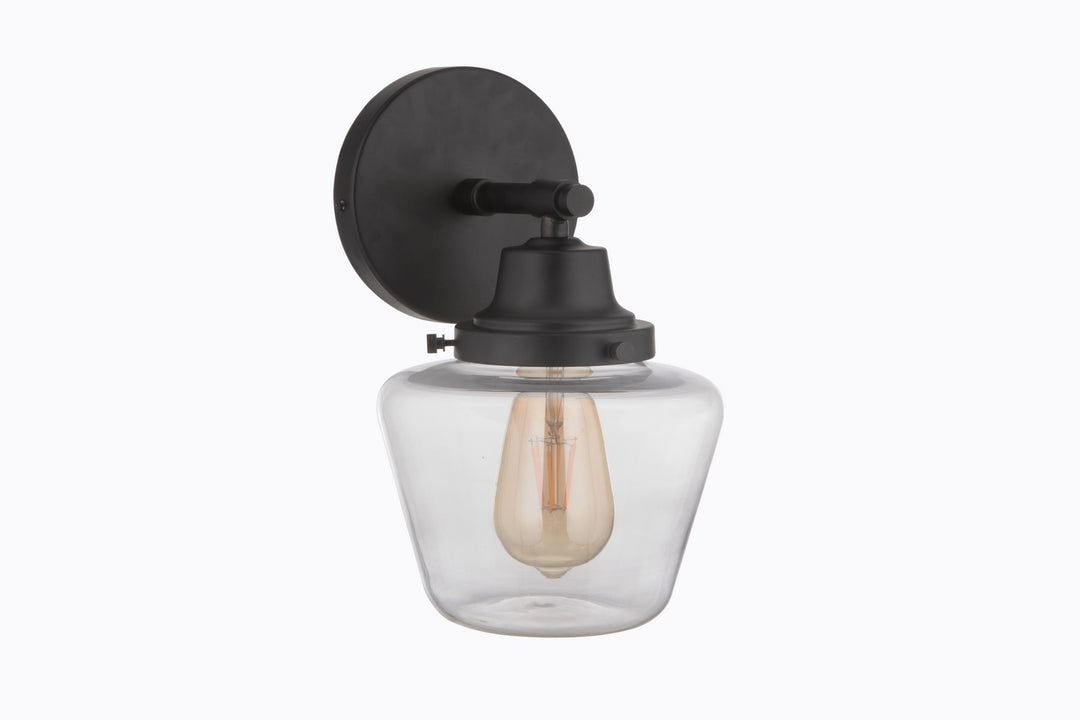 Essex One Light Wall Sconce in Flat Black - available from The Lighting Shoppe, trusted by Canadian homeowners