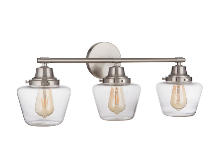 Essex Three Light Vanity in Brushed Polished Nickel - available from The Lighting Shoppe, trusted by Canadian homeowners